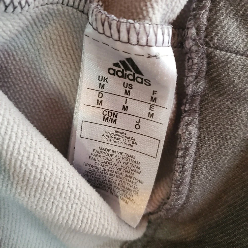 ADIDAS Mens Graphic Hoodie Hooded Sweatshirt Medium Grey Cotton‎ Aeroready